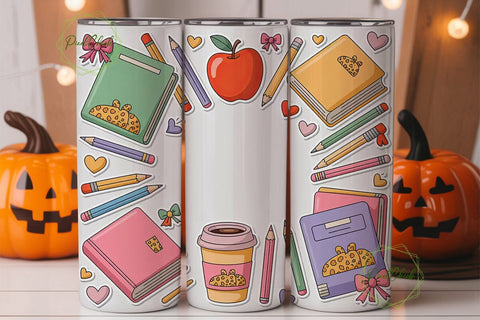 Back to School Tumbler Wrap Sublimation PixelChick 