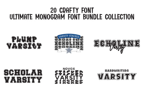 Back to School: Varsity Font Bundle Font Dm Letter Studio 