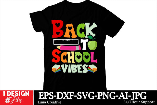 Back To School Vibes T-shirt Design, Welcome Back To School , Back To School SVG Cut File, Back To School Sublimation PNG SVG Insomnia Std 