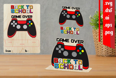 Back to School Wooden Card, Back to School Laser Cut SVG zafrans studio 