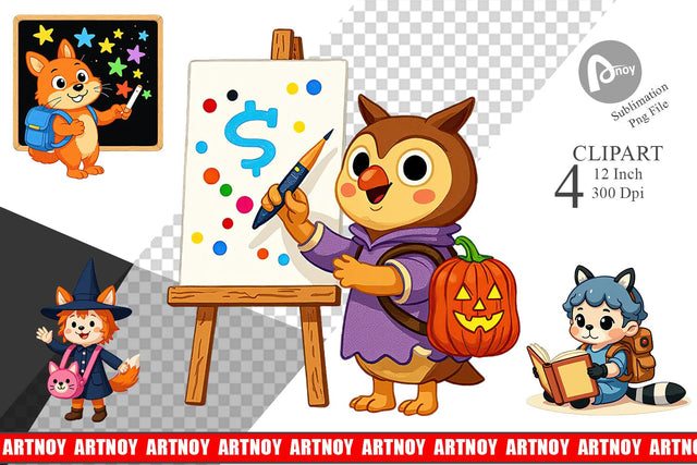 Backpack Buddies Clipart Sublimation artnoy 
