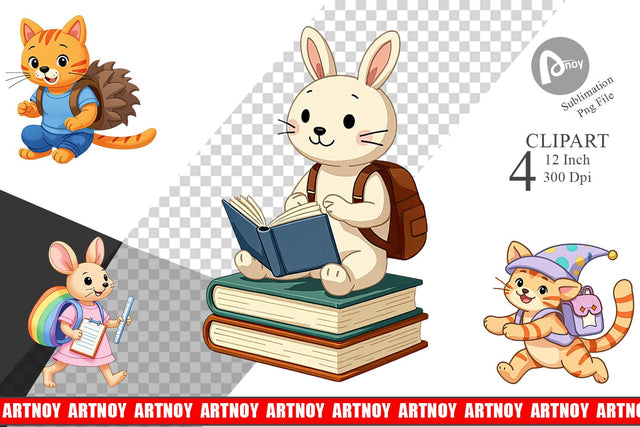 Backpack Buddies Clipart Sublimation artnoy 