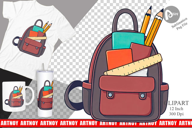 Backpack Clipart Sublimation artnoy 