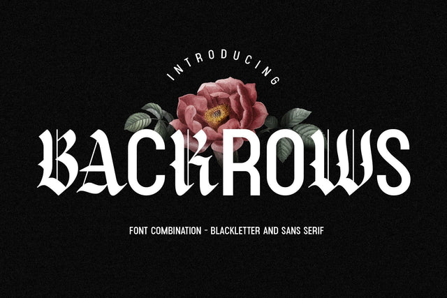Backrows – Font Combination Font Arterfak Project 
