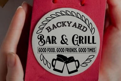 Backyard bar & grill good food. good friends. good times SVG Angelina750 