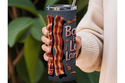 Bacon Love Language Tumbler Wrap Sublimation DesignSVG 