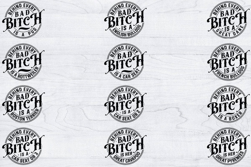 Bad Bitch T-shirt Design Bundle, Bad Bitch Svg, Bitch Svg SVG Creativeart88 