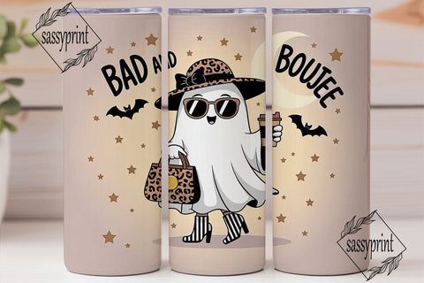 Bad & Boujee Ghost 20oz Tumbler Wrap Sublimation sassyprint 