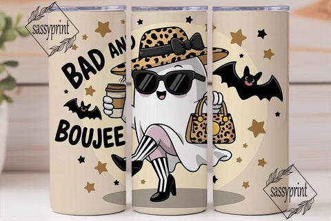 Bad & Boujee Ghost 20oz Tumbler Wrap Sublimation sassyprint 