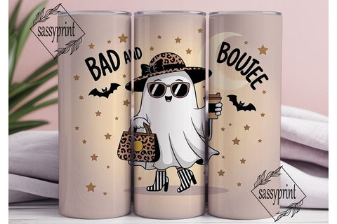Bad & Boujee Ghost 20oz Tumbler Wrap Sublimation sassyprint 
