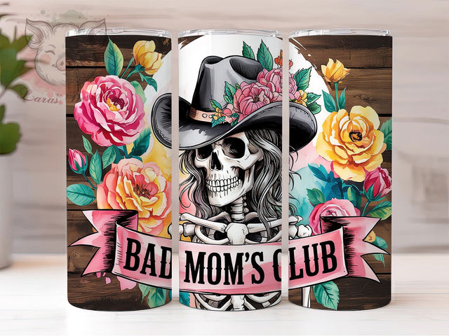 Bad Moms Club Western 20oz Tumbler, Western Cowgirl Tumbler, Mom Life Tumbler, 20oz Tumbler Wrap, Sublimation Tumbler Design, Funny Mom Tumbler, Digital Download Sublimation Lara' s Designs 