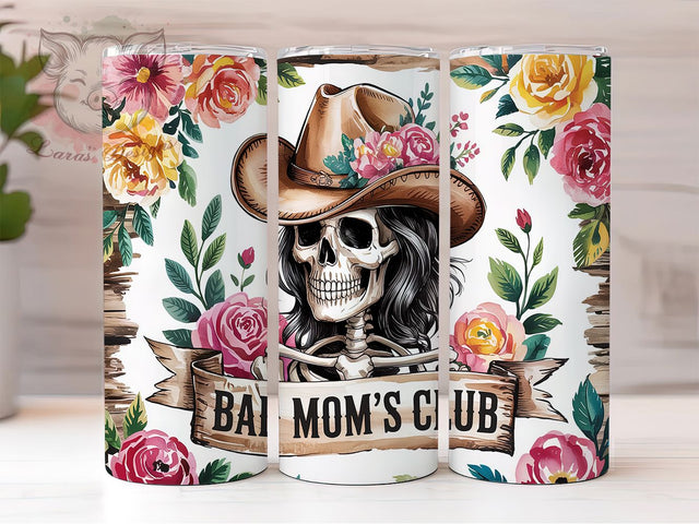 Bad Moms Club Western 20oz Tumbler, Western Cowgirl Tumbler, Mom Life Tumbler, 20oz Tumbler Wrap, Sublimation Tumbler Design, Funny Mom Tumbler, Digital Download Sublimation Lara' s Designs 