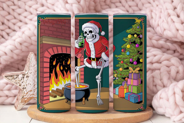 Bad Santa Christmas Tumbler Wrap Sublimation DesignSVG 