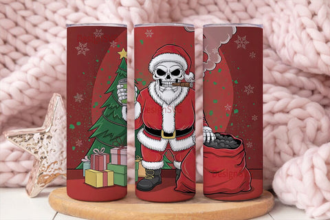 Bad Santa Christmas Tumbler Wrap Sublimation DesignSVG 