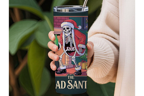 Bad Santa Christmas Tumbler Wrap Sublimation DesignSVG 