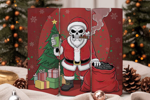 Bad Santa Christmas Tumbler Wrap Sublimation DesignSVG 