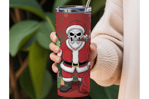 Bad Santa Christmas Tumbler Wrap Sublimation DesignSVG 