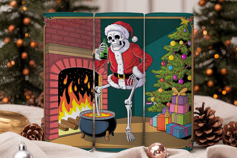 Bad Santa Christmas Tumbler Wrap Sublimation DesignSVG 