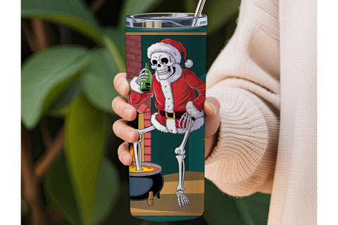 Bad Santa Christmas Tumbler Wrap Sublimation DesignSVG 