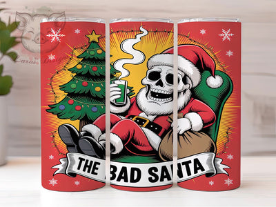 Bad Santa Skeleton Christmas Tumbler, Funny Sarcastic Christmas Sublimation Design, Humorous Holiday Cup Art, 20oz Xmas Tumbler, Whimsical Skeleton Mug, Stylish Christmas Cup, Cozy Holiday Wrap Sublimation Lara' s Designs 