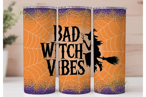 Bad Witch Vibes 20oz Tumbler Wrap Sublimation PixelChick 