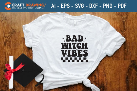 Bad Witch Vibes Halloween Svg, Halloween Png , Halloween Clipart, Ghost Svg, Halloween Shirt Svg, Hippie Svg, Retro Svg, Svg Bundle, Sublimation Designs SVG Debashish Barman 