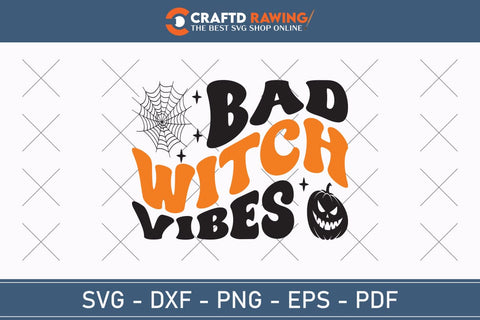 Bad Witch Vibes Halloween Svg, Halloween Png , Halloween Clipart, Ghost Svg, Halloween Shirt Svg, Hippie Svg, Retro Svg, Svg Bundle, Sublimation Designs SVG Debashish Barman 