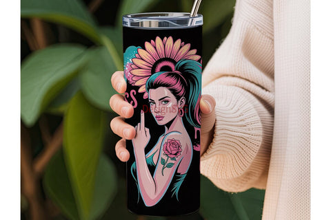 Badass Babe 20oz Tumbler Wrap Sublimation DesignSVG 