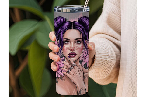Badass Babe 20oz Tumbler Wrap Sublimation DesignSVG 