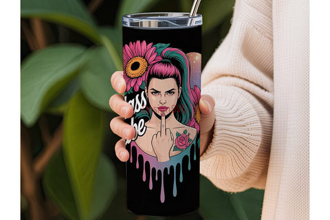 Badass Babe 20oz Tumbler Wrap Sublimation DesignSVG 