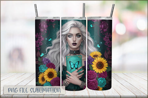 Badass Girl 20 Oz Tumbler Wrap PNG Sublimation Shetara Begum 