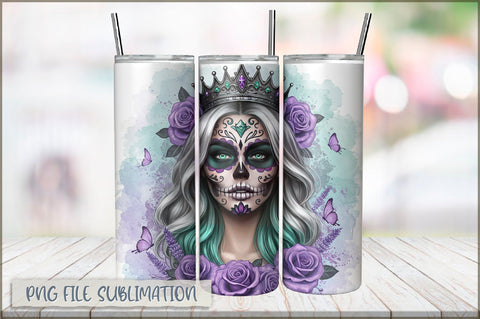 Badass Girl 20 Oz Tumbler Wrap PNG Sublimation Shetara Begum 