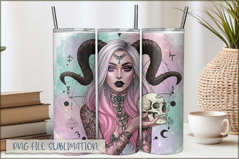Badass Girl 20 Oz Tumbler Wrap PNG Sublimation Shetara Begum 