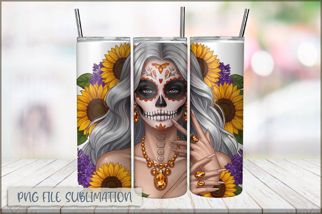 Badass Girl 20 Oz Tumbler Wrap PNG Sublimation Shetara Begum 