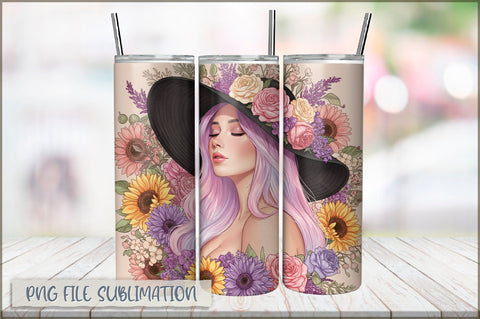 Badass Girl 20 Oz Tumbler Wrap PNG Sublimation Shetara Begum 