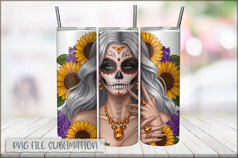 Badass Girl 20 Oz Tumbler Wrap PNG Sublimation Shetara Begum 