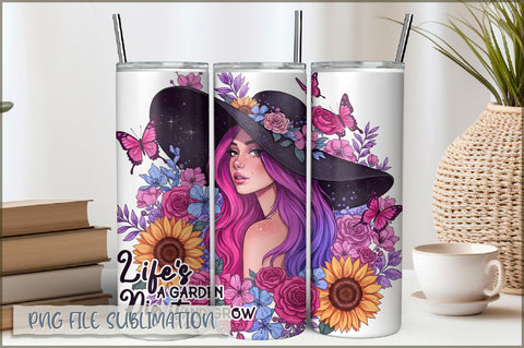 Badass Girl 20 Oz Tumbler Wrap PNG Sublimation Shetara Begum 