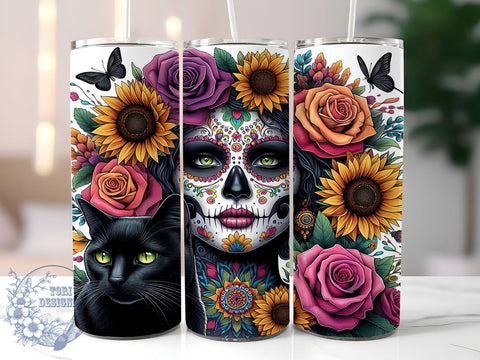 Badass Hippie Skeleton 20oz Skinny Tumbler, Funny Sarcastic Tumbler Png, Straight & Tapered Tumbler Wrap, Instant Digital Download Sublimation ToriDesigns 