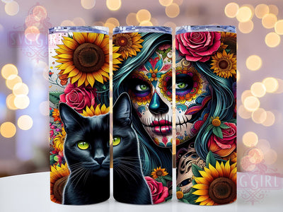 Badass Hippie Skeleton 20oz Tumbler, Straight Tapered Tumbler Wrap, Funny Sarcastic Tumbler Png, Instant Digital Download Sublimation SvggirlplusArt 