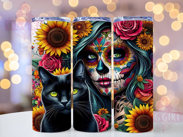 Badass Hippie Skeleton 20oz Tumbler, Straight Tapered Tumbler Wrap, Funny Sarcastic Tumbler Png, Instant Digital Download Sublimation SvggirlplusArt 