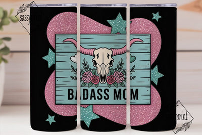 Badass Mom 20oz Tumbler Wrap Sublimation sassyprint 