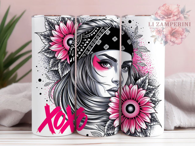 Badass Sassy Quote Coffee Tumbler, Sarcastic Quote Mug, Floral Glitter Cup, Sassy Woman Drinkware, Funny Xoxo Gift, Boss Lady Tumbler, Attitude Cup Design Sublimation Li Zamperini 