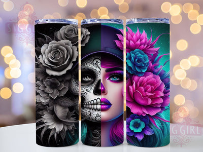 Badass Tattooed Woman Empowerment Tumbler, Female Empowerment Design, Badass Woman Art, Alternative Style Tumbler, Tattoo Art Wrap, Gothic Girl Design, Strong Woman Tumbler Sublimation SvggirlplusArt 