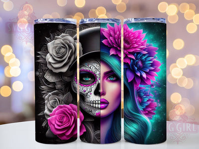 Badass Tattooed Woman Empowerment Tumbler, Female Empowerment Design, Badass Woman Art, Alternative Style Tumbler, Tattoo Art Wrap, Gothic Girl Design, Strong Woman Tumbler Sublimation SvggirlplusArt 