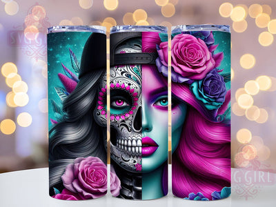 Badass Tattooed Woman Empowerment Tumbler, Female Empowerment Design, Badass Woman Art, Alternative Style Tumbler, Tattoo Art Wrap, Gothic Girl Design, Strong Woman Tumbler Sublimation SvggirlplusArt 