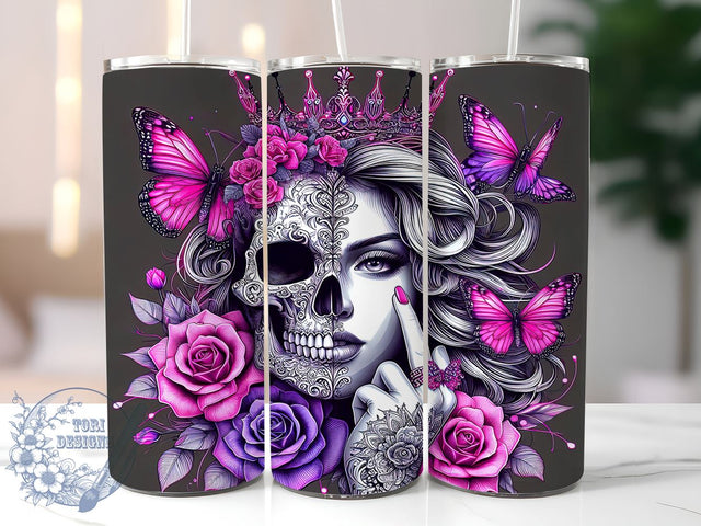 Badass Woman 20oz Skinny Tumbler, Sarcastic Tumbler Png, Straight & Tapered Tumbler Wrap, Instant Digital Download Sublimation ToriDesigns 