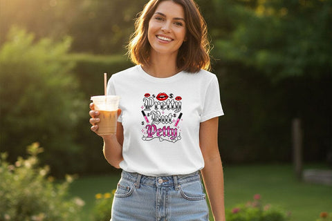 Baddie Aesthetic Png Bundle, Too Hot to Handle, Block His Number, Pretty But Petty, Sassy Digital Clipart, Brat Girl Png, Sublimation Design SVG TiffsCraftyCreations 