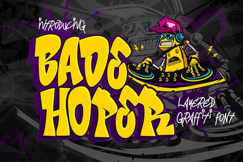 Bade Hoper - 3d Layered Graffiti Font Font Mozzatype 