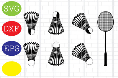 Badminton Silhouette, Badminton Clipart, Shuttlecock Svg, Badminton Racket Svg, Jpg, Eps, Dxf Files SVG DigitalSvgFiles 