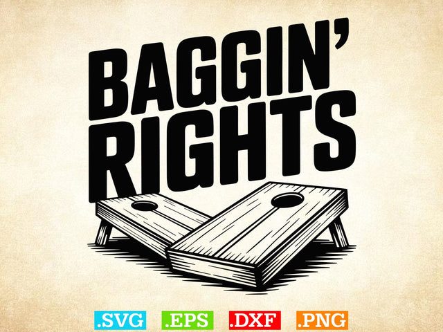 Baggin' Rights SVG, Funny Cornhole Shirt Svg, Cornhole Clipart, Cornhole Game Shirt SVG Creativeart88 